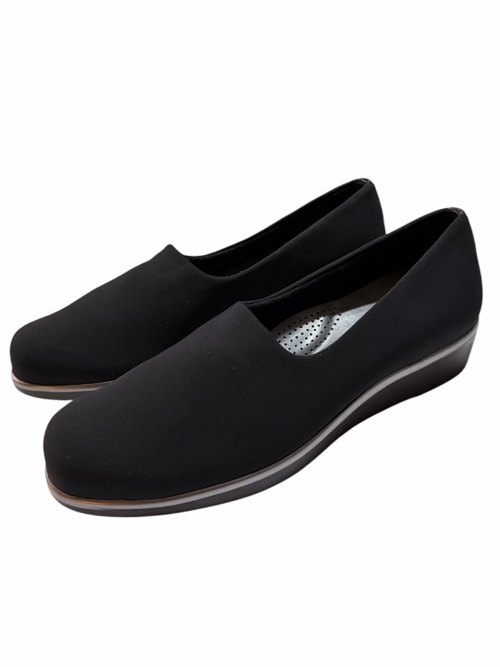 SAS Bliss Slip-on Wedge Flats Women’s Size 9N, Black, Tripad Comfort Foot Bed